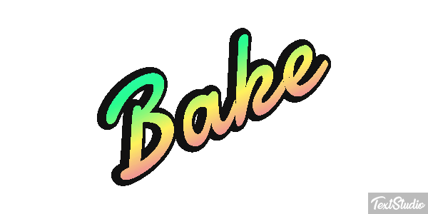 Bake Texteffekt