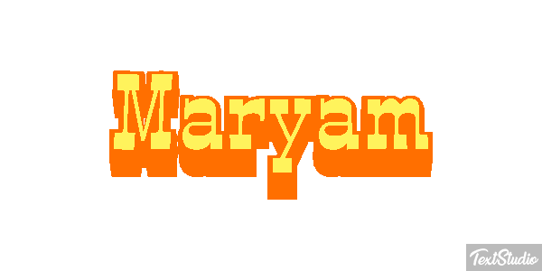 Maryam Text effect
