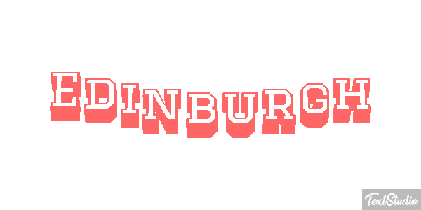 Edinburgh Text effect
