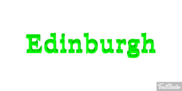 Edinburgh Text effect