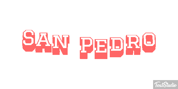 San Pedro Effet de texte