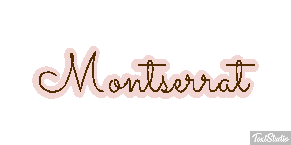 Montserrat Texteffekt