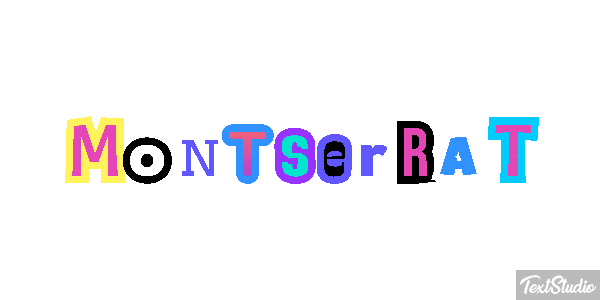 Montserrat Texteffekt
