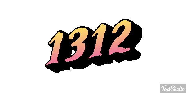 1312 Tekst effect