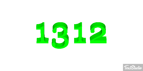 1312 Tekst effect