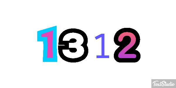 1312 Tekst effect