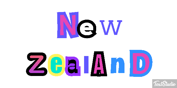 New Zealand Text effect