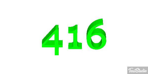 416 Text effect
