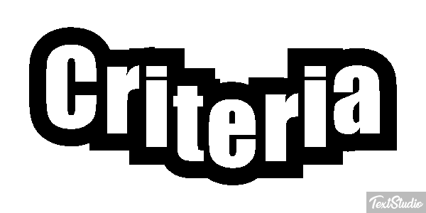Criteria Text effect