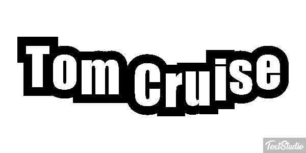 Tom Cruise Efecto de texto