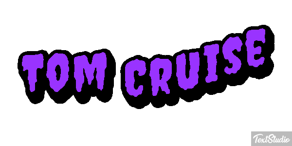 Tom Cruise Efecto de texto