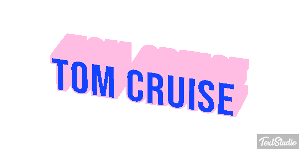 Tom Cruise Efecto de texto