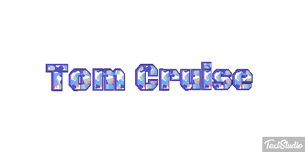 Tom Cruise Efecto de texto