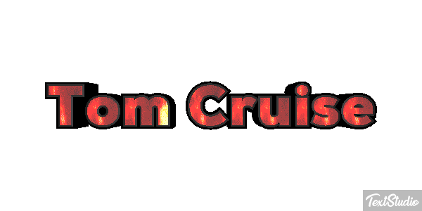 Tom Cruise Efecto de texto