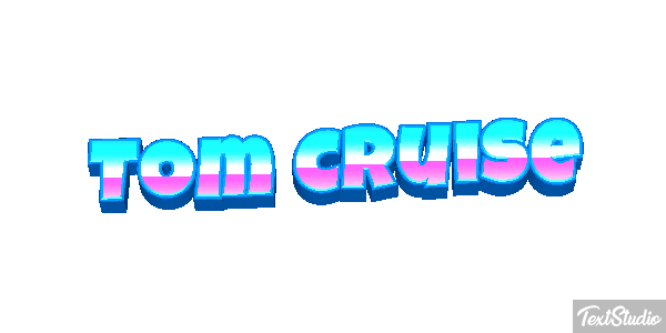 Tom Cruise Efecto de texto