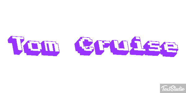 Tom Cruise Efecto de texto