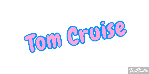 Tom Cruise Efecto de texto