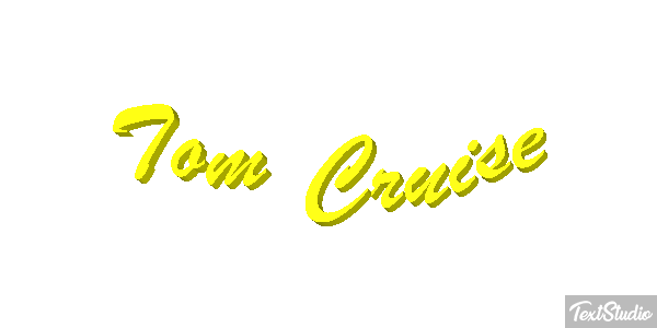 Tom Cruise Efecto de texto