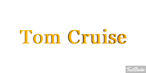 Tom Cruise Efecto de texto