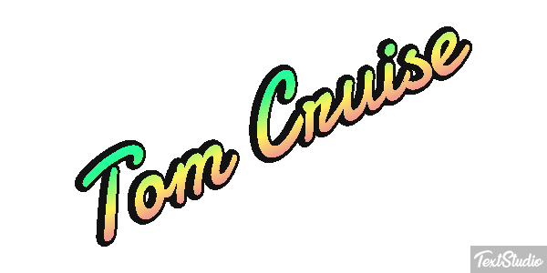 Tom Cruise Efecto de texto