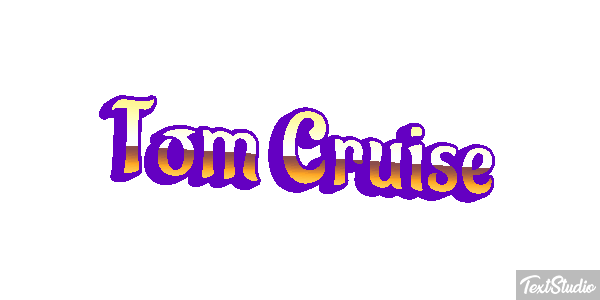 Tom Cruise Efecto de texto