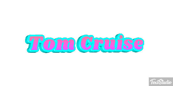 Tom Cruise Efecto de texto