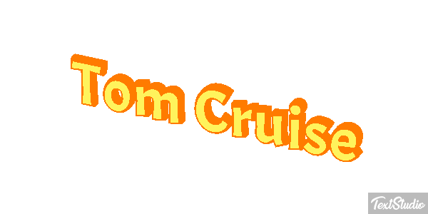 Tom Cruise Efecto de texto
