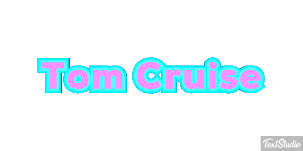 Tom Cruise Efecto de texto