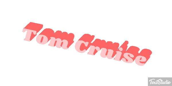 Tom Cruise Efecto de texto