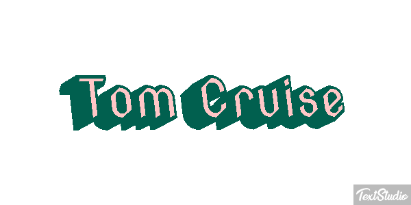 Tom Cruise Efecto de texto