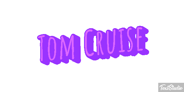 Tom Cruise Efecto de texto