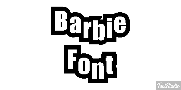 Barbie Font Text effect