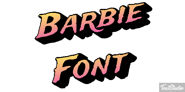 Barbie Font Text effect