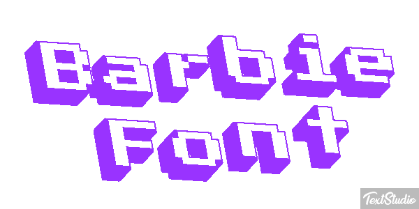 Barbie Font Text effect