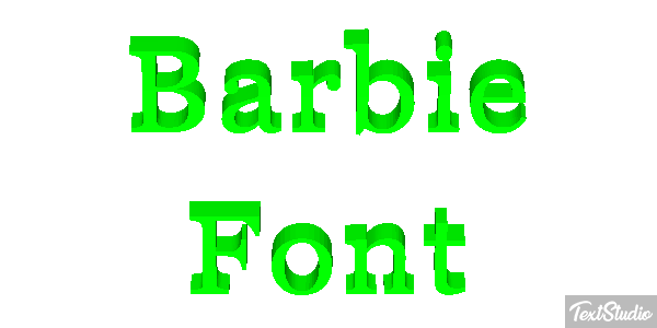 Barbie Font Text effect