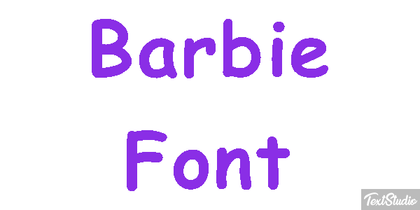Barbie Font Text effect
