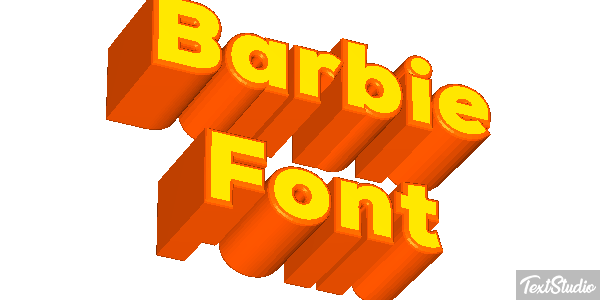 Barbie Font Text effect