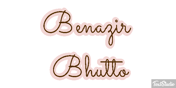 Benazir Bhutto Text effect