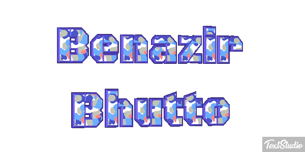 Benazir Bhutto Text effect