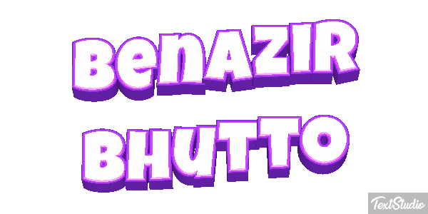 Benazir Bhutto Text effect