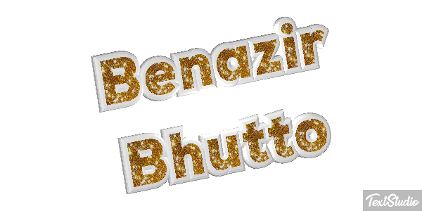 Benazir Bhutto Text effect