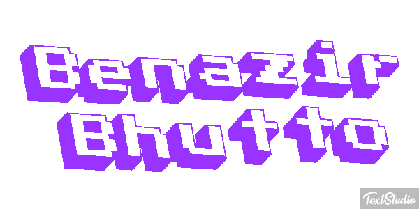 Benazir Bhutto Text effect