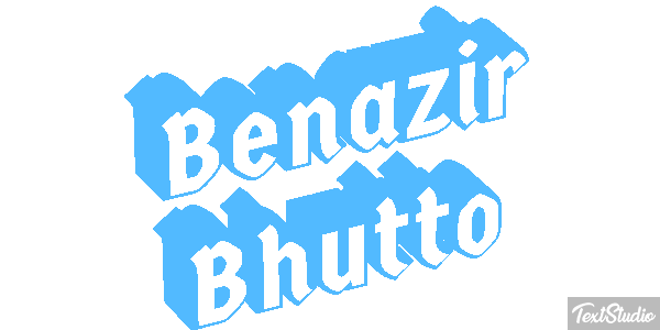 Benazir Bhutto Text effect