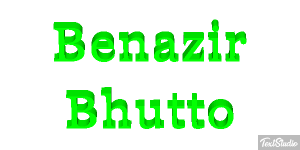 Benazir Bhutto Text effect