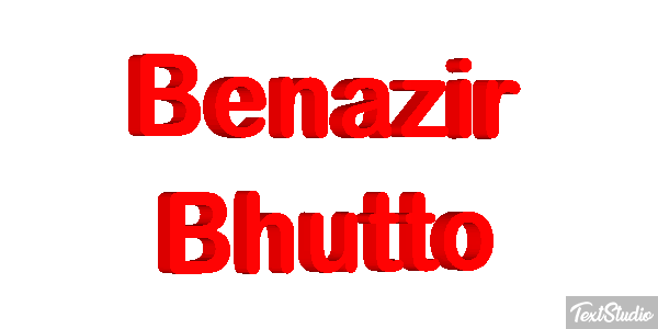 Benazir Bhutto Text effect
