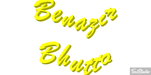 Benazir Bhutto Text effect