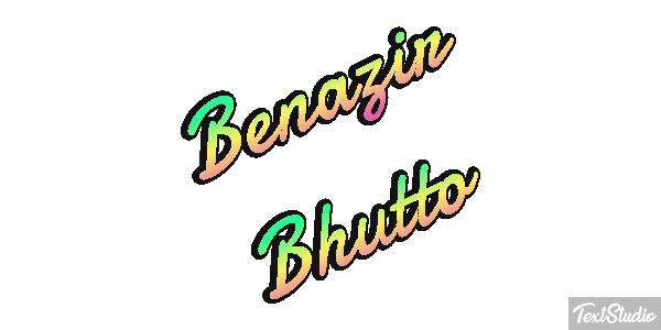 Benazir Bhutto Text effect
