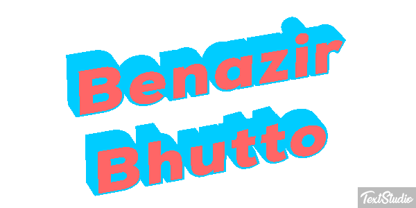 Benazir Bhutto Text effect