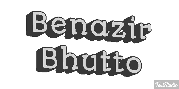 Benazir Bhutto Text effect