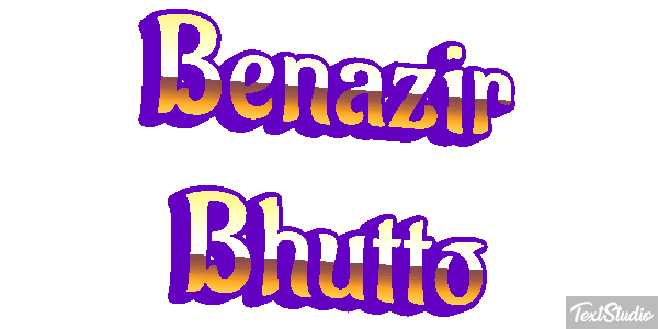 Benazir Bhutto Text effect